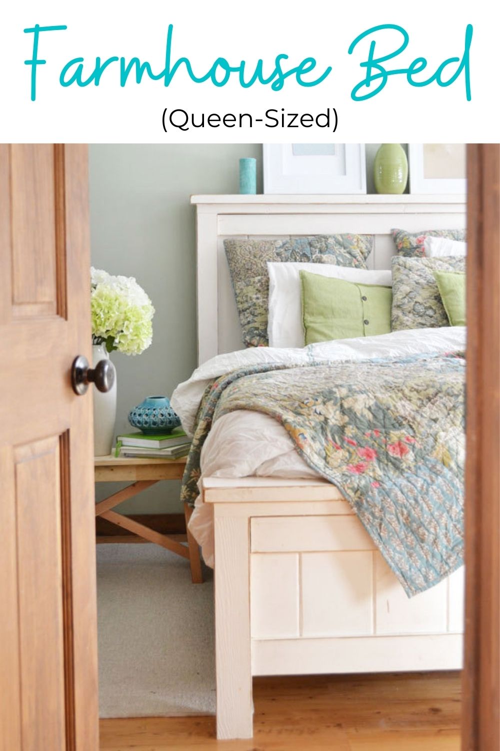 Farmhouse bed on sale frame queen